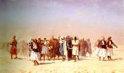 Jean-Leon Gerome Egyptian Recruits Crossing the Desert oil on canvas